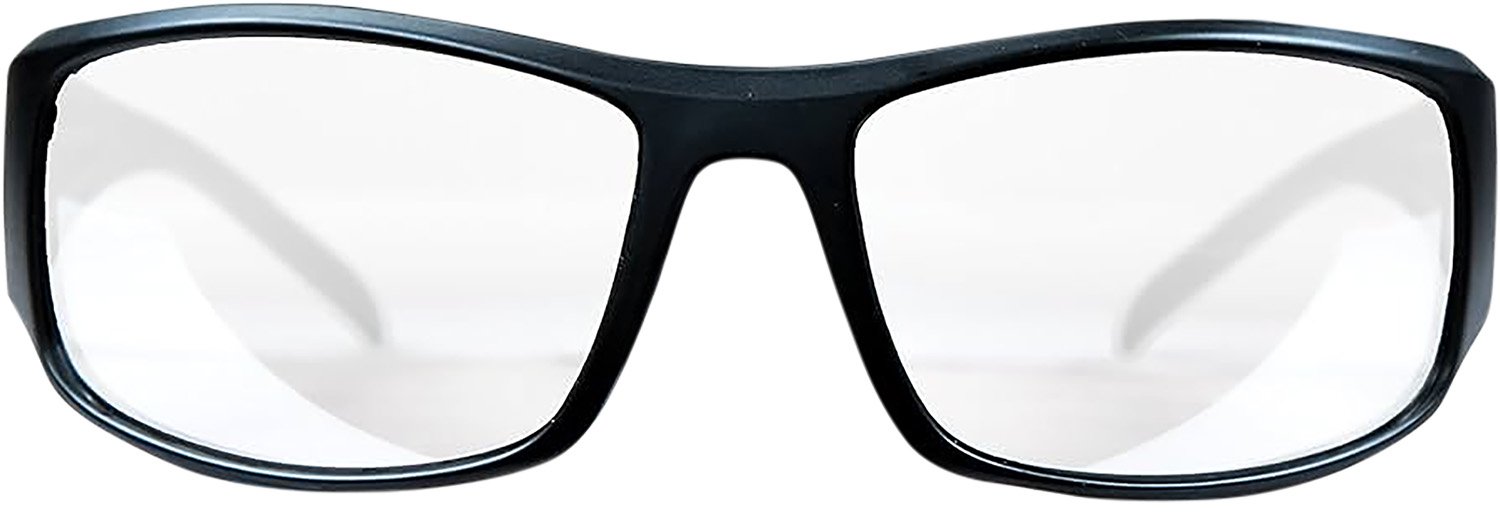 M&P Accessories 110168 Thunderbolt Shooting Glasses Full Size Clear Mirror Lens Black Frame