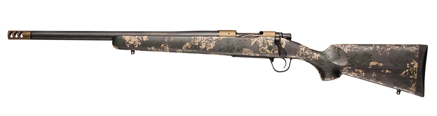 Christensen Arms 8010620800 Ridgeline FFT 6.5 PRC 3+1 20" Carbon Fiber/Threaded Barrel, Burnt Bronze Cerakote, Green with Black/Tan Accents Stock, Left Hand