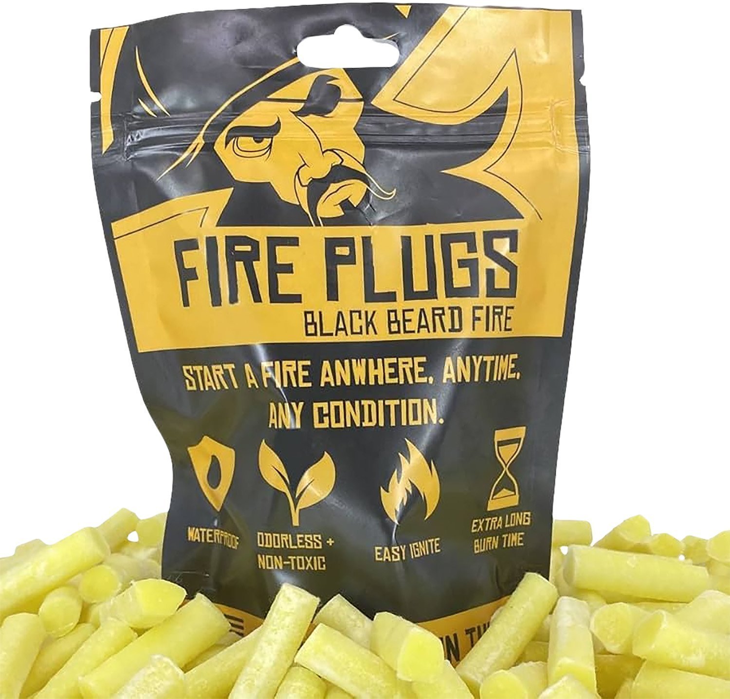 Black Beard Fire Starters PLUG Fire Plug  50 Fire Plugs