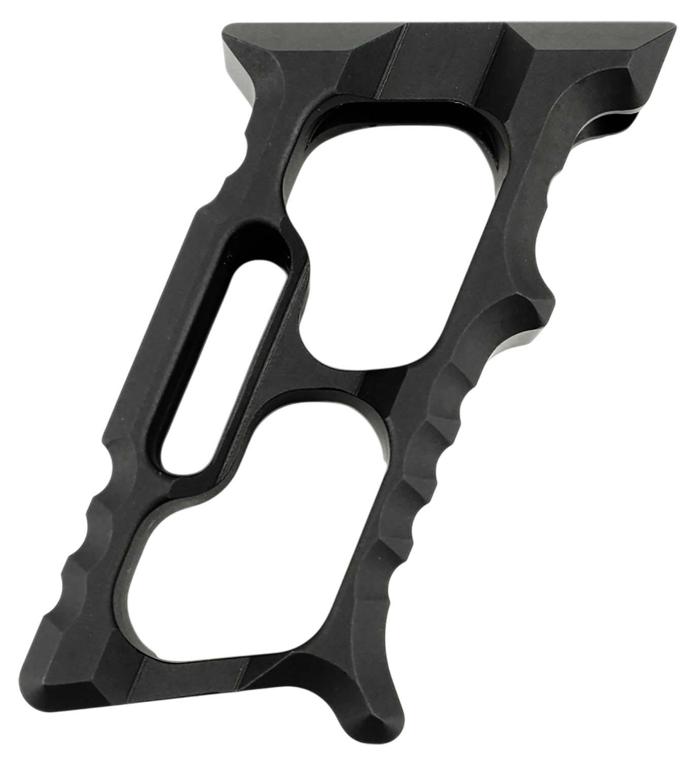 Tyrant CNC TD552BLKM1 Minivert Grip Halo Black Aluminum Fits AR15