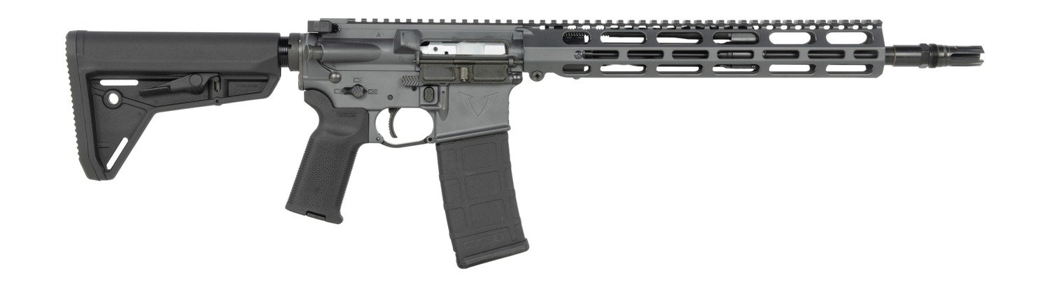 Vktr Industries V31100916648 VK-1 5.56 NATO 30+1 13.70" Black Threaded Barrel, Sniper Gray Cerakote Aluminum Receiver w/Picatinny Rail, M-LOK Handguard, Black Magpul MOE SL Polymer Stock, Magpul K2 Gr