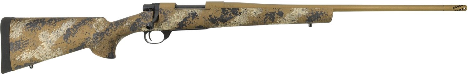Howa HFN7PRCSE 1500 Fence Line 7mm PRC 3+1 24" Flat Dark Earth Cerakote Threaded Barrel, Flat Dark Earth Cerakote Aluminum Drilled & Tapped Receiver, Scorched Earth Camo Fixed Synthetic Stock, Right H