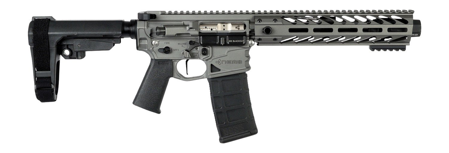 Nemo Arms BL-300-8P Battle-Light  300 Blackout 30+1 8" Black Threaded Barrel, Tungsten Anodized Aluminum Receiver w/Picatinny Rail, M-LOK Handguard, Black Polymer SB Tactical SBA3 Brace, Magpul MOE Gr