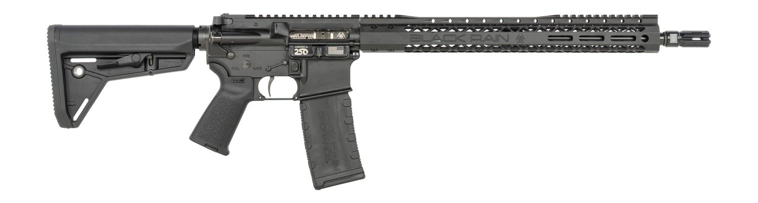 Black Rain Ordnance SSPABLK SSP  5.56 NATO 30+1 16" Black Nitride Threaded Barrel, Black Armor Cerakote Aluminum Receiver w/Picatinny Rail, Magpul MOE SL Black Polymer Stock, Black Magpul Grip