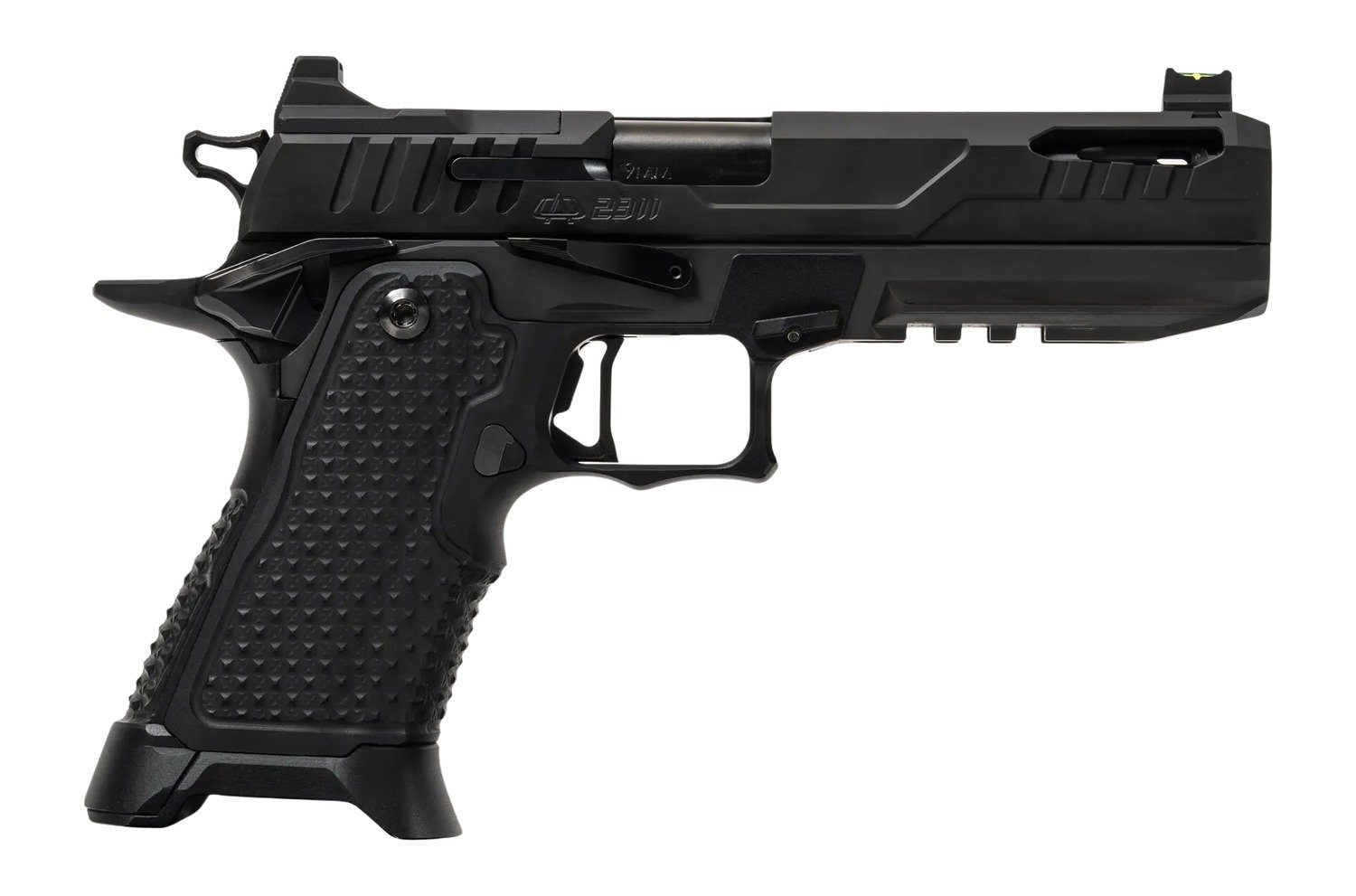 Oa Defense  2311 Pro Elite Full Size 9mm Luger 17+1 5" Ported Barrel, Black DLC Steel Optic Ready/Serrated Slide, Black Aluminum Frame w/Picatinny Rail, Black Aluminum Grip, Ambidextrous