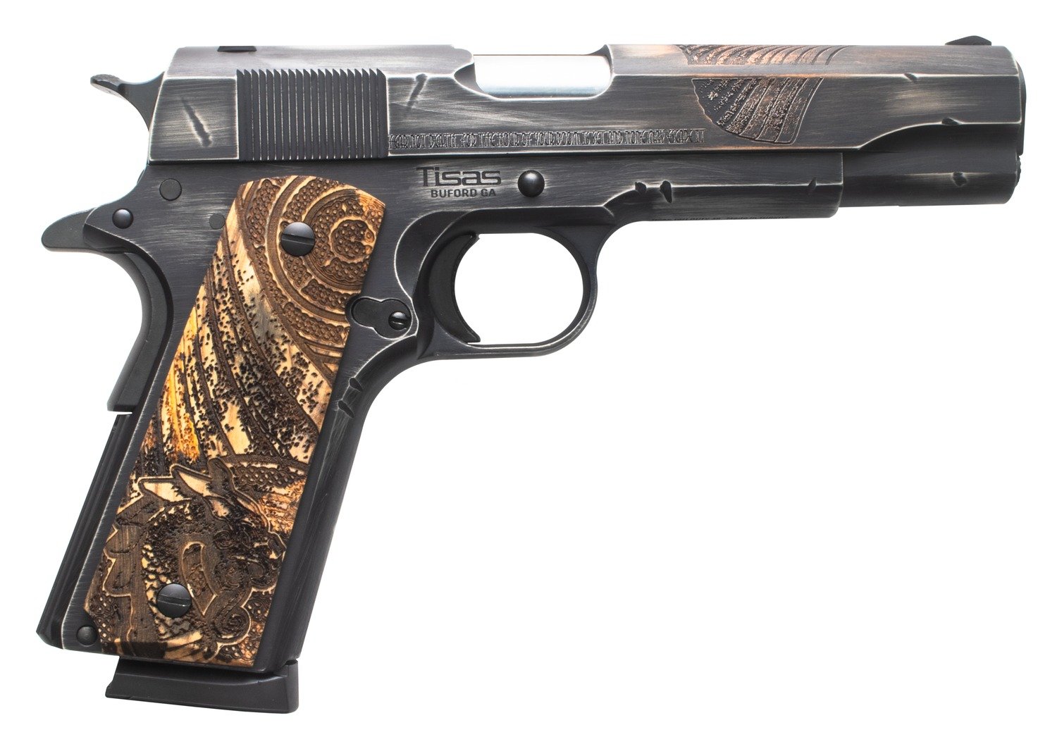 Tisas Arms 10100518AA3 1911 Viking Full Size Frame 45 ACP 7+1 5"