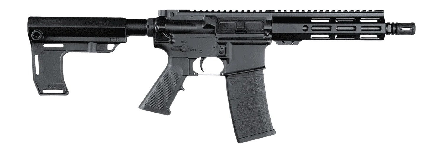 Andro Corp Industries 3008CBMPS ACI-15 CQB 300 Blackout 30+1 Black Nitride Threaded Barrel, Black Anodized Aluminum Receiver w/Picatinny Rail, M-LOK Handguard, Black Polymer SBA3 Pistol Brace, A2 Grip