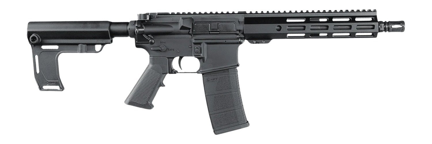 Andro Corp Industries 30010HBMPS ACI-15 Halo 300 Blackout 30+1 10" Black Nitride Threaded Barrel, Black Anodized Aluminum Receiver w/Picatinny Rail, M-LOK Handguard, Black Polymer SBA3 Pistol Brace, A