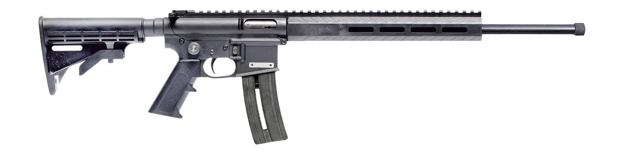 Mountain Billy Gun Lab MBGL-GOAT15-TB-1 Goat-15 Helium 22 LR 1rd 16" Black Threaded Barrel, Black Polymer Receiver w/Picatinny Rail, M-LOK Handguard, Black Adj 7 Position Polymer Buttstock, Black Poly