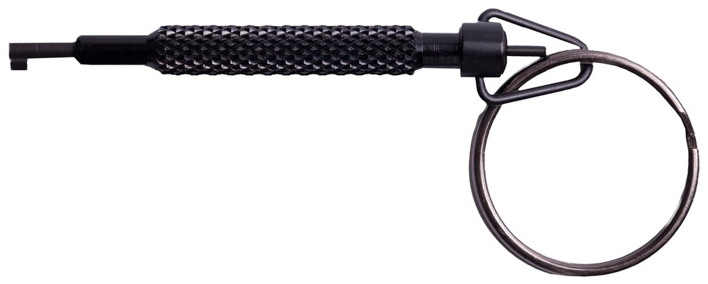 Uzi Accessories UZIKEYROTATI Handcuff Key Rotating Black Metal 0.90 oz