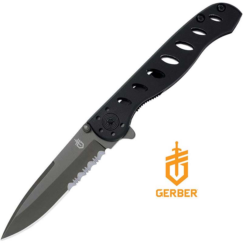 EVO Jr 2.75 inch Serrated Titanium Nitrade Edge with Black Handle