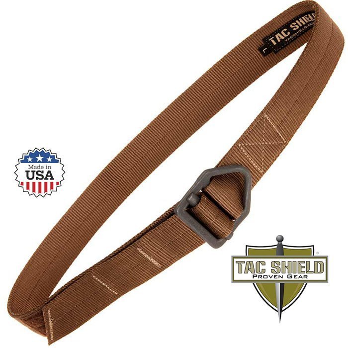 Tactical Riggers Belt 1.75 inch Double Wall Brown Small fits waist 30 to 34 inch