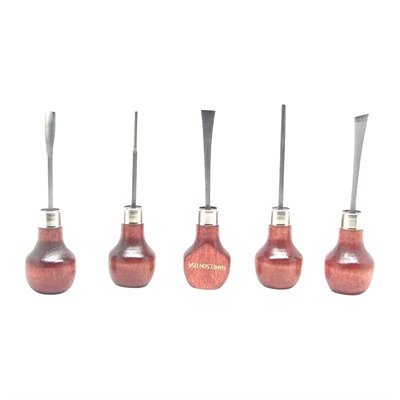 #107 BASIC PALM WOODCARVING 5 PIECE SET