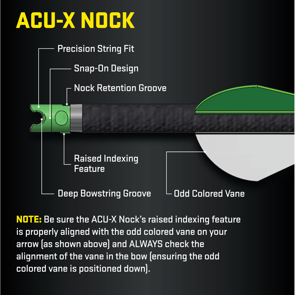 TenPoint ACU-X Carbon Arrows 20 in. ACU-X Nock 36 pk.