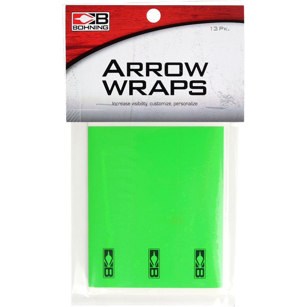 Bohning Arrow Wraps Neon Green 4 in. Small 13 pk.