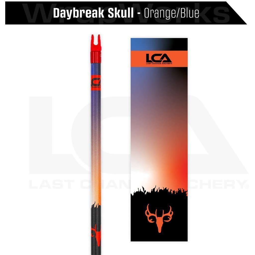 Last Chance WrapWorks Stock Daybreak Skull Orange/Blue Precision Flex M-Series