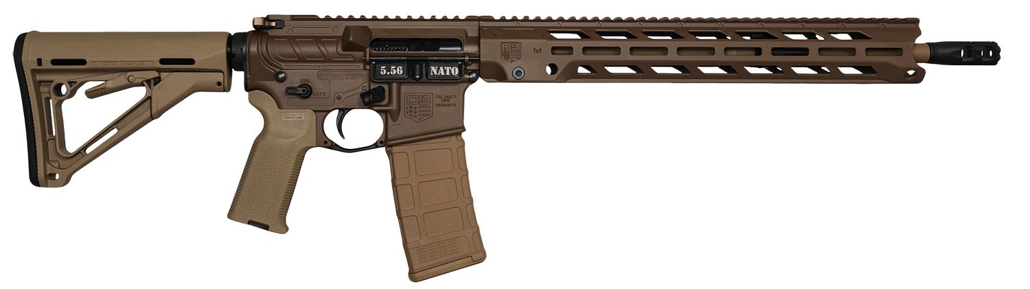 Diamondback DB1784K131 DB15  5.56 NATO 30rd 16" Black Nitride w/ FDE Cerakote Flat Dark Earth Cerakote 7075-T6 Aluminum Receiver Flat Dark Earth Magpul MOE K2 FDE Grip