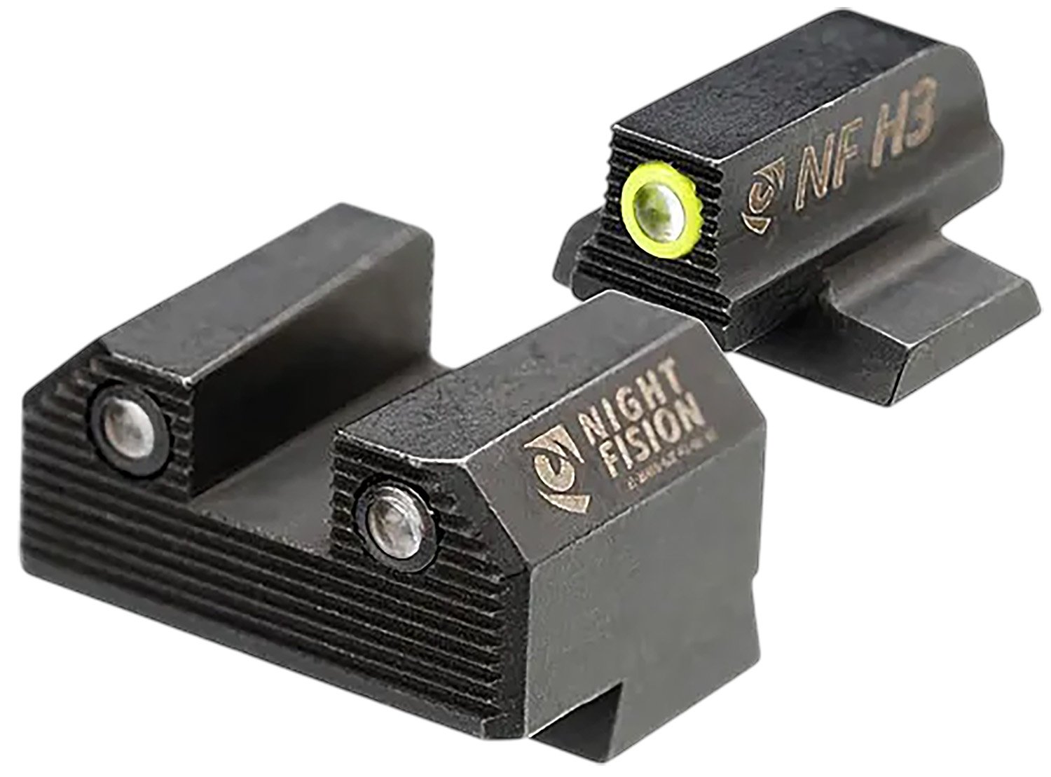Night Fision CNK029187250YGZG Mete SF Stealth Yellow Tritium Rear Black Frame Fits Canik