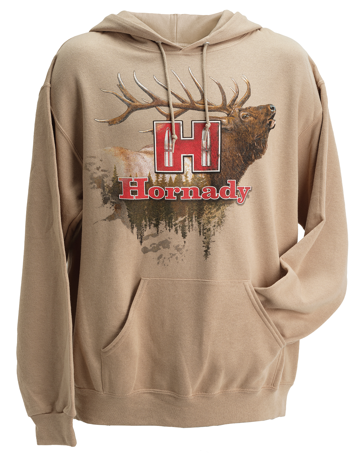 Hornady 99612XXL Elk  2XL Tan/Khaki Hoodie Poly-Cotton