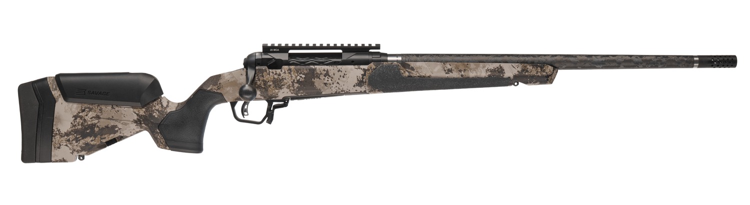 Savage Arms 32733 110 UltraLite Pro Full Size 308 Win 3+1 20" Carbon Fiber Barrel, Savage Western Camo Accufit V2 Synthetic Stock, Right Hand