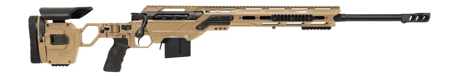 Cadex Inc CDXMCKRKN6524BR20I2B1N CDX-MC Kraken 6.5 Creedmoor 10+1 24" Black DLC Match Grade Threaded Barrel, Hybrid Tan Receiver w/Picatinny Rail, M-LOK Handguard, Hybrid Tan Adjustable Folding Buttst
