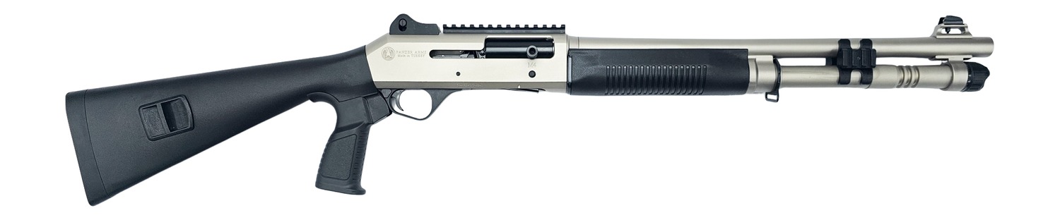 Panzer Arms PAM4MTSSS M4 Semi-Auto 3" 5+1 18.50" Nickel Barrel, Nickel Aluminum Receiver w/Picatinny Rail, Black Fixed Synthetic Stock, Black Polymer Grip