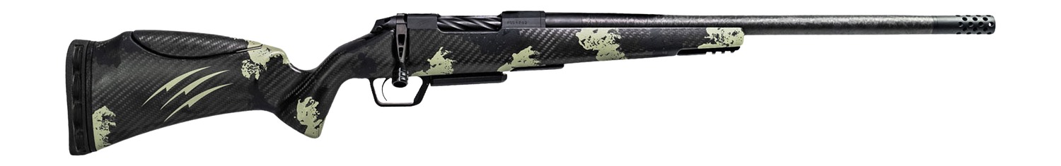 Fierce Firearms ROGSCMX25CM20BF Carbon Mini Rogue XP 25 Creedmoor 3+1 20" Carbon Fiber Match Grade Barrel, Black DLC Stainless Steel Drilled & Tapped Receiver, Forest Camo Push Button Adj Cheek Piece