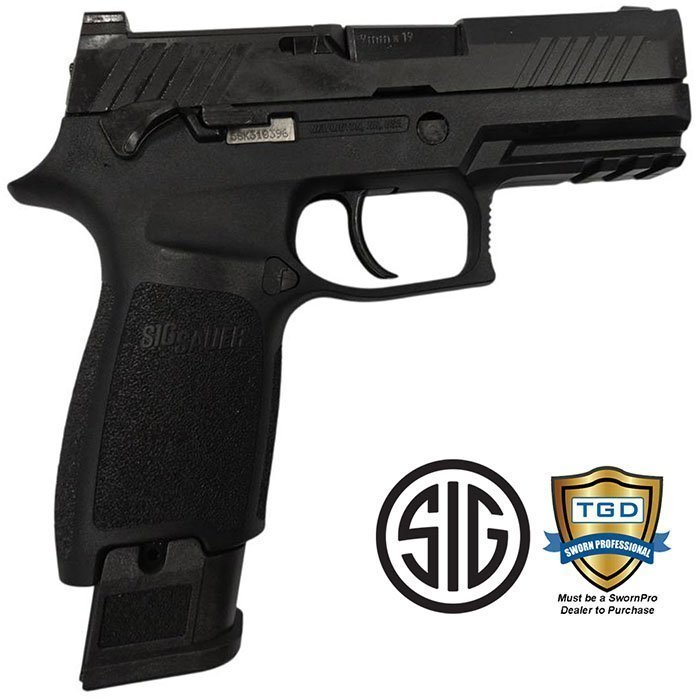 P320 M18 9MM 3.9 inch barrel 1-17 Round and 2-21Round Mags Black with Night Sigh