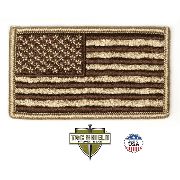 American Flag Patch Coyote Subdued 3 1/4in x 1 13/16in
