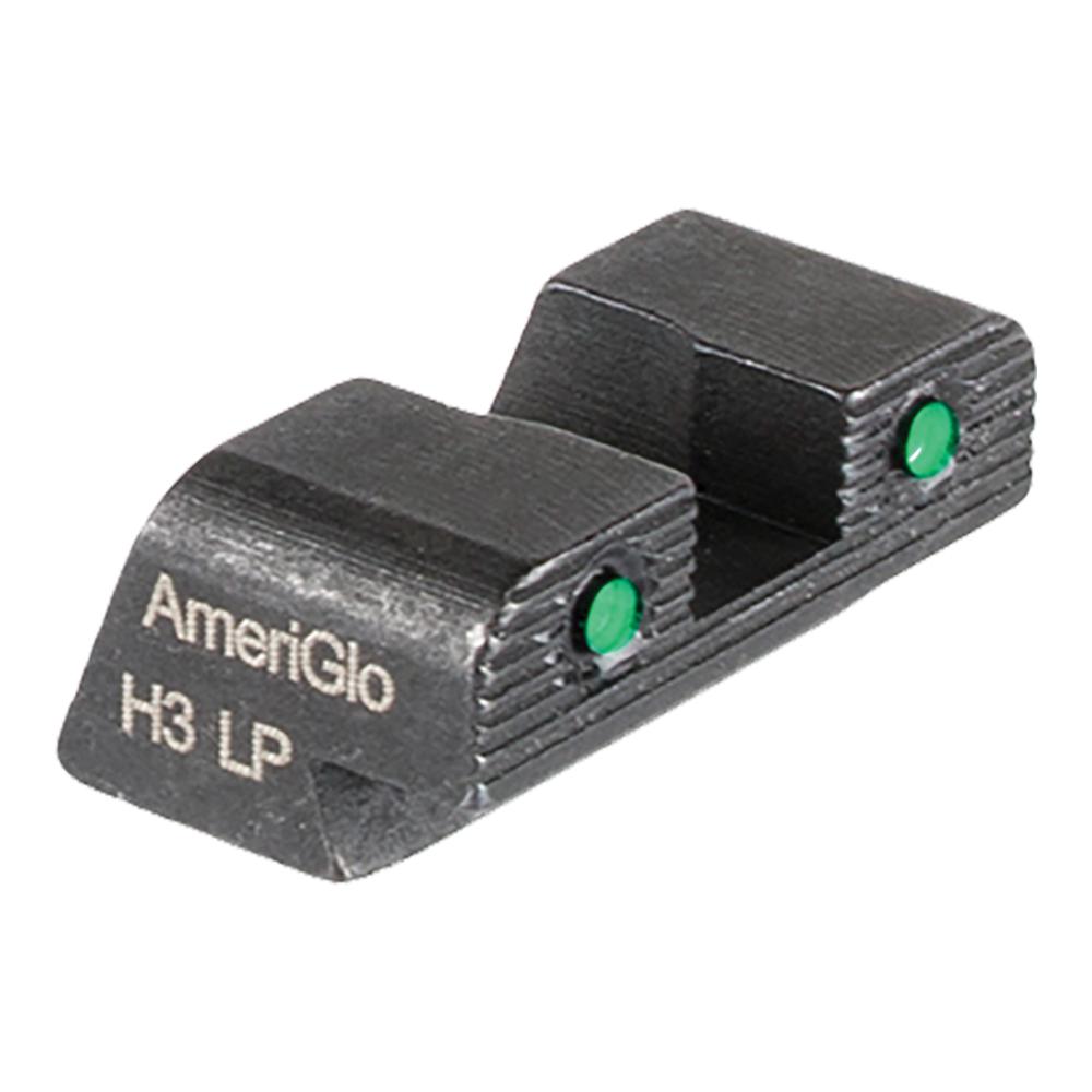 Ameriglo Tritium 2-Dot Handgun Night Sights .240" Square Notch with Serration Hellcat OSP Green with Black