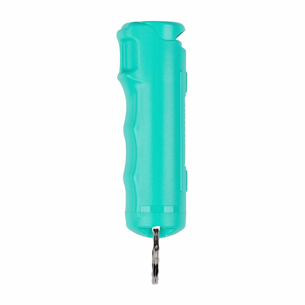 Sabre Pepper Gel with Fast Flip Top Safety and Snap-Clip Keychain Green