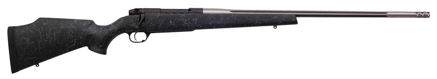 Weatherby MAM01N333WR8B Mark V Accumark 338-378 Wthby Mag 2+1 26" Barrel, Graphite Black Cerakote Metal Finish, Gray Webbed Black Fixed Monte Carlo Stock