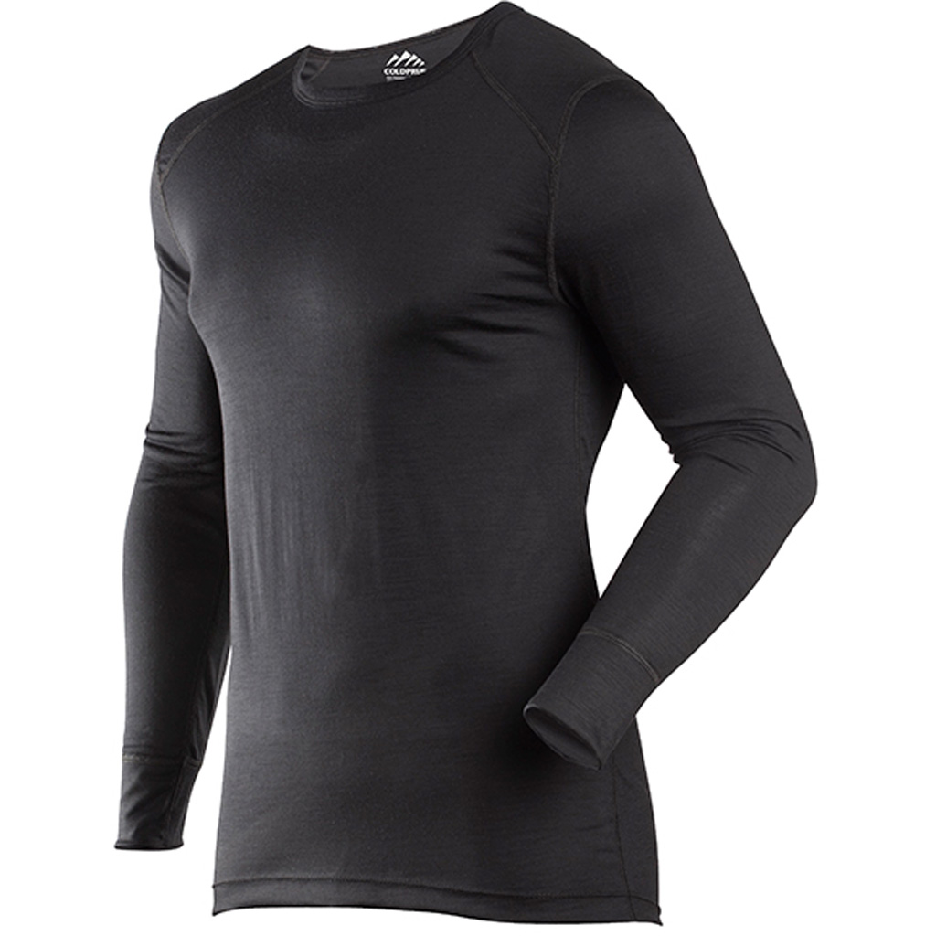 ColdPruf Classic Merino Crew Baselayer Black Medium