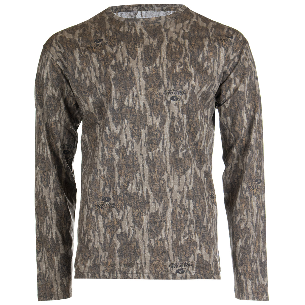 Habit Bear Cave Camo Tee Long Sleeve Mossy Oak New Bottomland XL
