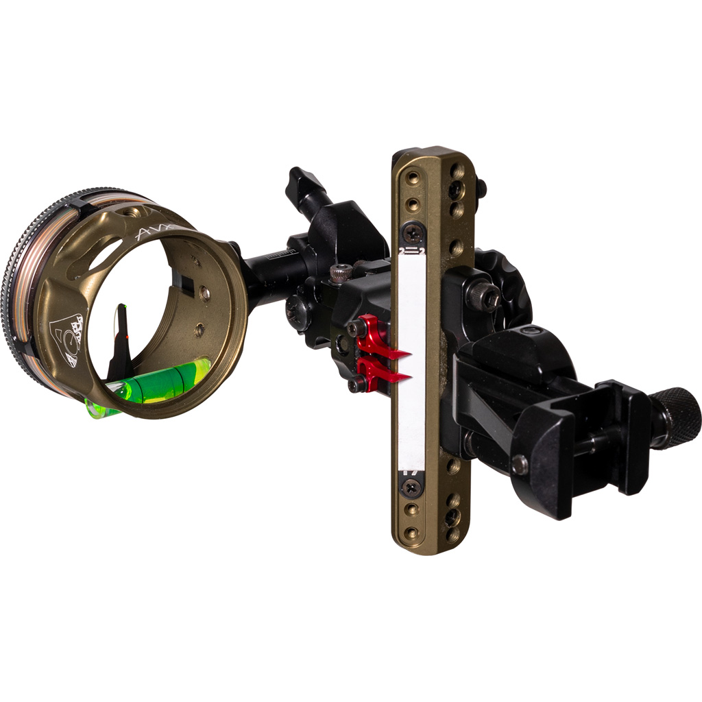 Axcel LANDSLYDE Picatinny Slider Sight Tac. BH AVX-41 Ranger DBL Pin .010 Gr./Red Fiber