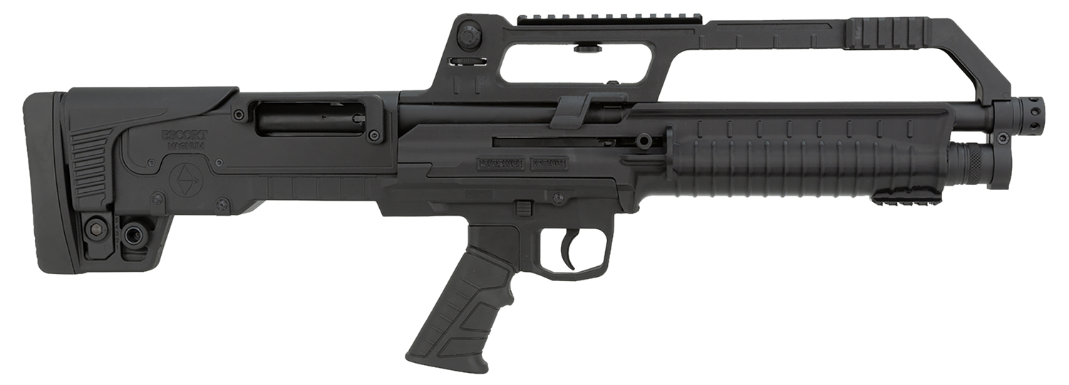 Escort HEBA12180001 BullTac SA 12 Gauge Semi-Auto 3" 5+1 18" Black Stainless Steel Barrel, Black Aluminum/Polymer Receiver w/Picatinny Rail, Black Bullpup Synthetic Stock, Black Grip