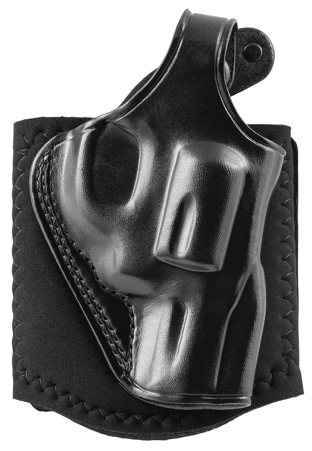 Galco AG286RB Ankle Glove  Size Fits Ankles up to 13" Black Leather Hook & Loop Compatible w/Glock 26/27Gen3-5/Glock 33 Right Hand