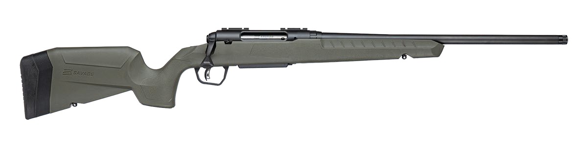Savage Arms 33120 Axis 2 25-06 Rem 4+1 20" Matte Black Carbon Steel Threaded Barrel, Drilled & Tapped Receiver, OD Green Fixed w/Pistol Grip Synthetic Stock, Right Hand
