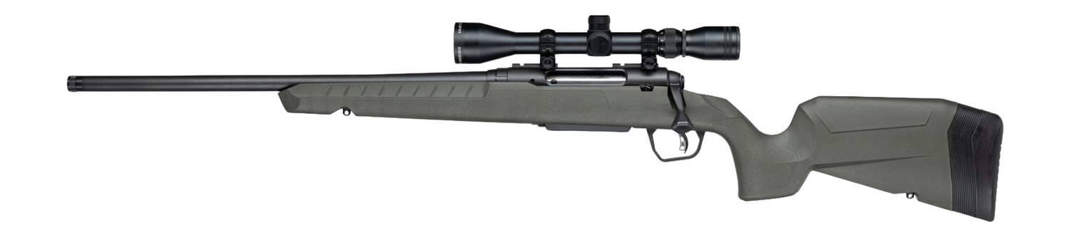 Savage Arms 33194 Axis 2 XP 30-06 Springfield 4+1 20" Matte Black Carbon Steel Threaded Barrel & Drilled & Tapped Receiver, OD Green Synthetic Fixed w/Pistol Grip Stock, 3-9x40mm Duplex Scope, Left Ha