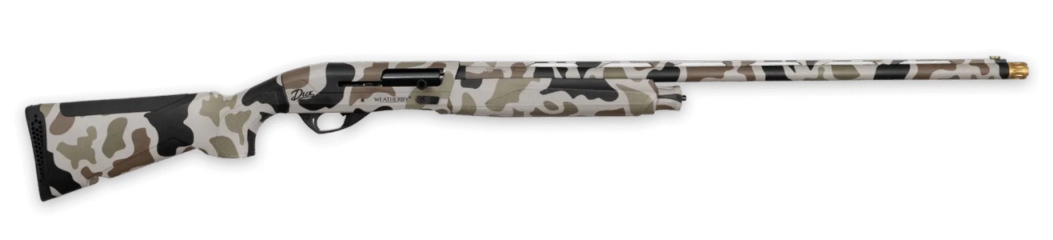 Weatherby EX21228PGM Element II DUX Edition 12 Gauge Semi-Auto 3" 2+1 28" DUX Camo Vent Rib Barrel, Drilled & Tapped Receiver, Fixed Hydrodipped DUX Camo Synthetic Stock