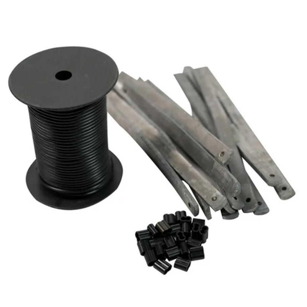 Zink Decoy Rigging Kit with 200' PVC Decoy Line 4 oz Strap Weights (12) Line Crimps (24)