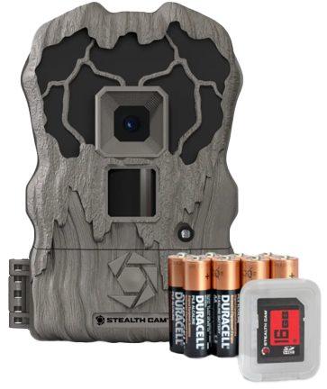 StealthCam QV18K Trail Camera 18MP 18 IR w/Distressed Finish - Batteries & 16GB SD Card