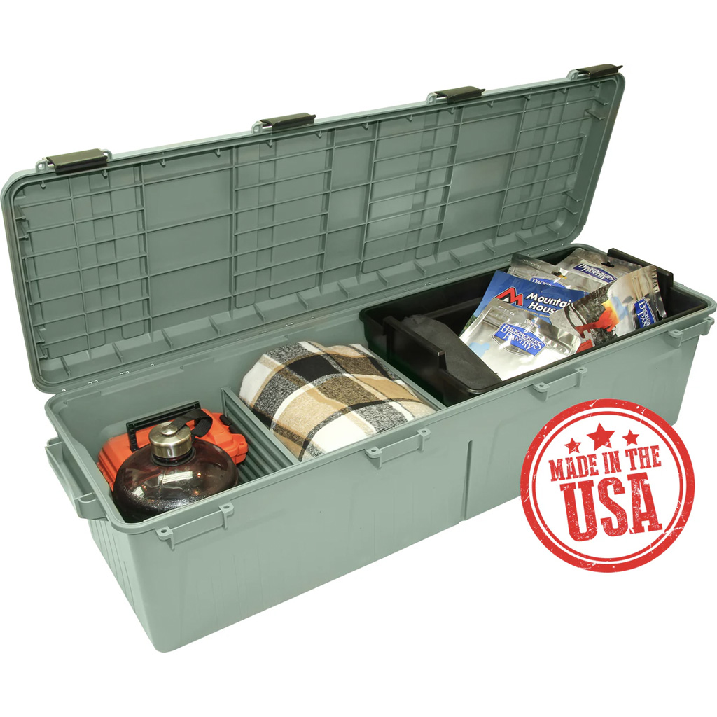 MTM The Mule Mobile Gear Carrier Wheeled Crate w/ Divider Army Green