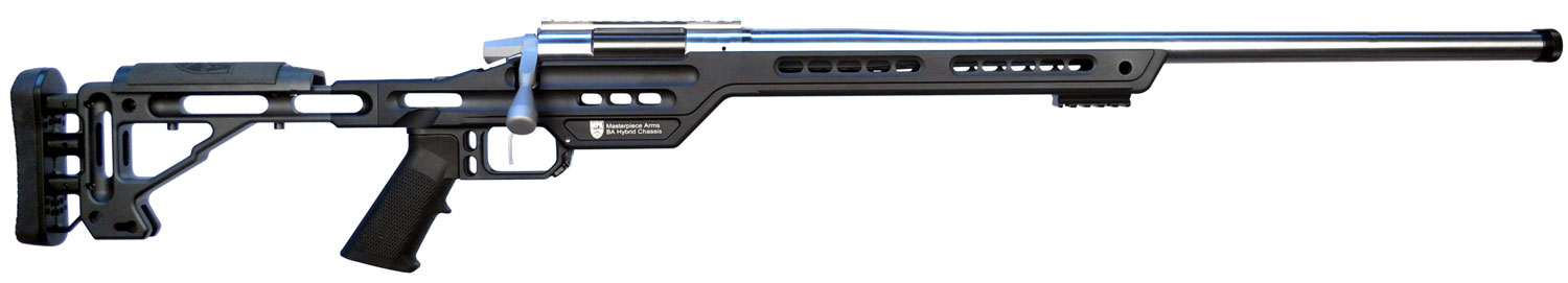MasterPiece Arms 65CMPMRRHBLKPBA PMR  6.5 Creedmoor 10+1 24" Stainless Steel Polished Black Aluminum Black V-Bedded BA Hybrid Chassis Stock Right Hand