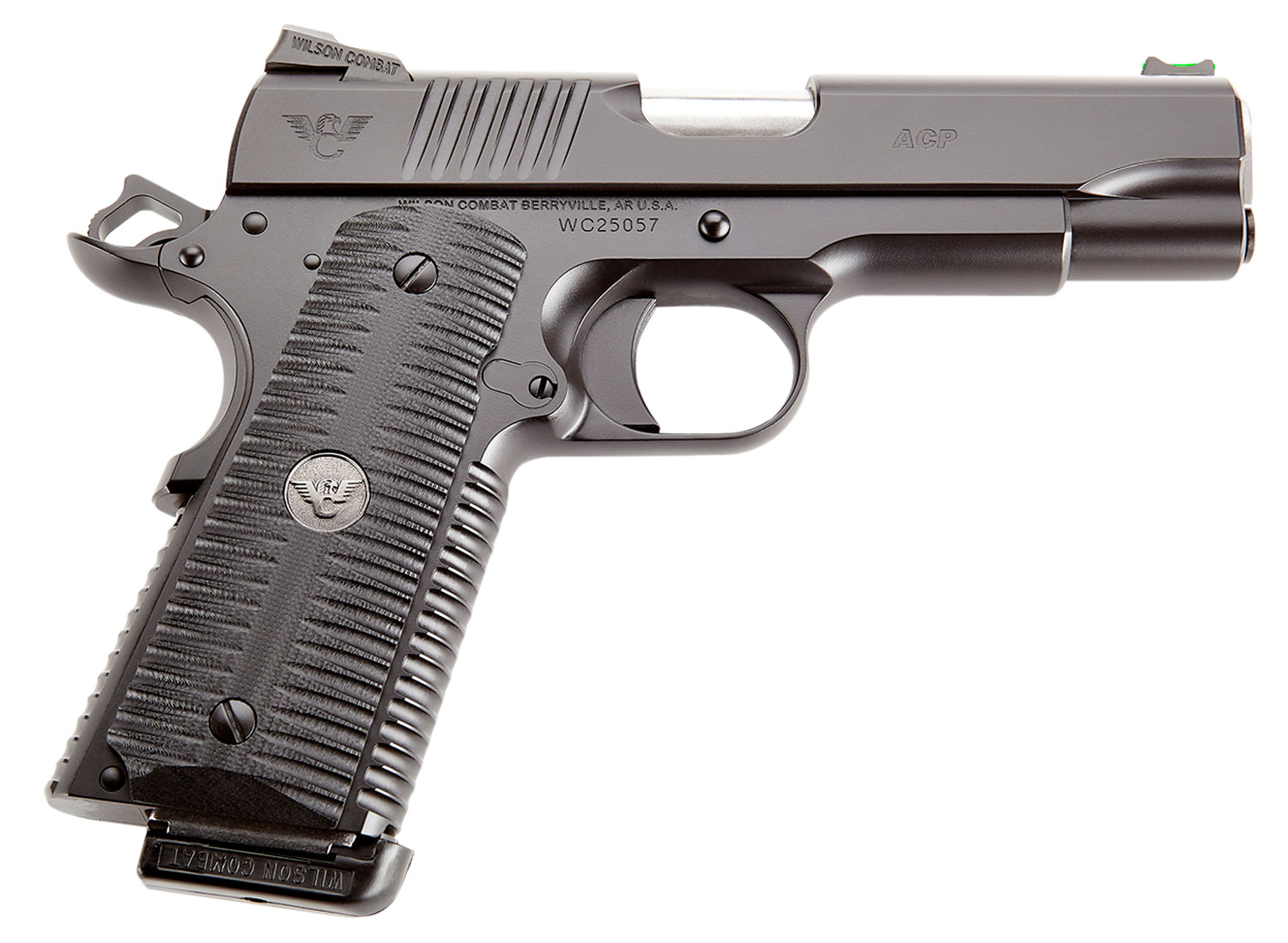 Wilson Combat ACPSOM45 ACP Commander 45 ACP 4.25" 8+1 Black Armor-Tuff Frame Black Carbon Steel Slide with Black G10 Eagle Claw Grip