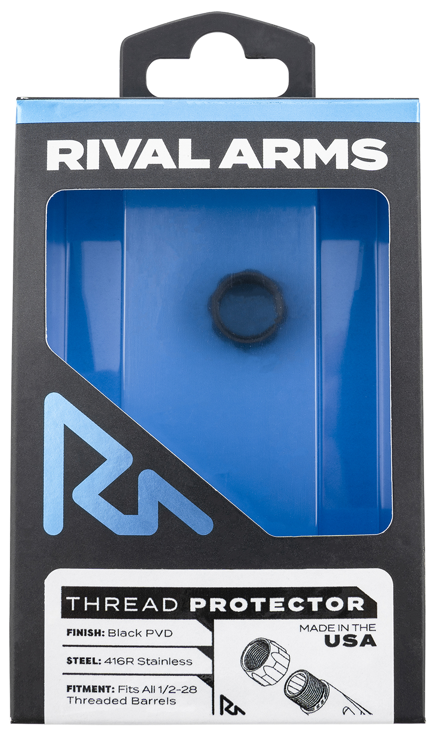 Rival Arms RARA300001A Thread Protector  9mm Luger Black PVD 416R Stainless Steel 1/2"-28 tpi