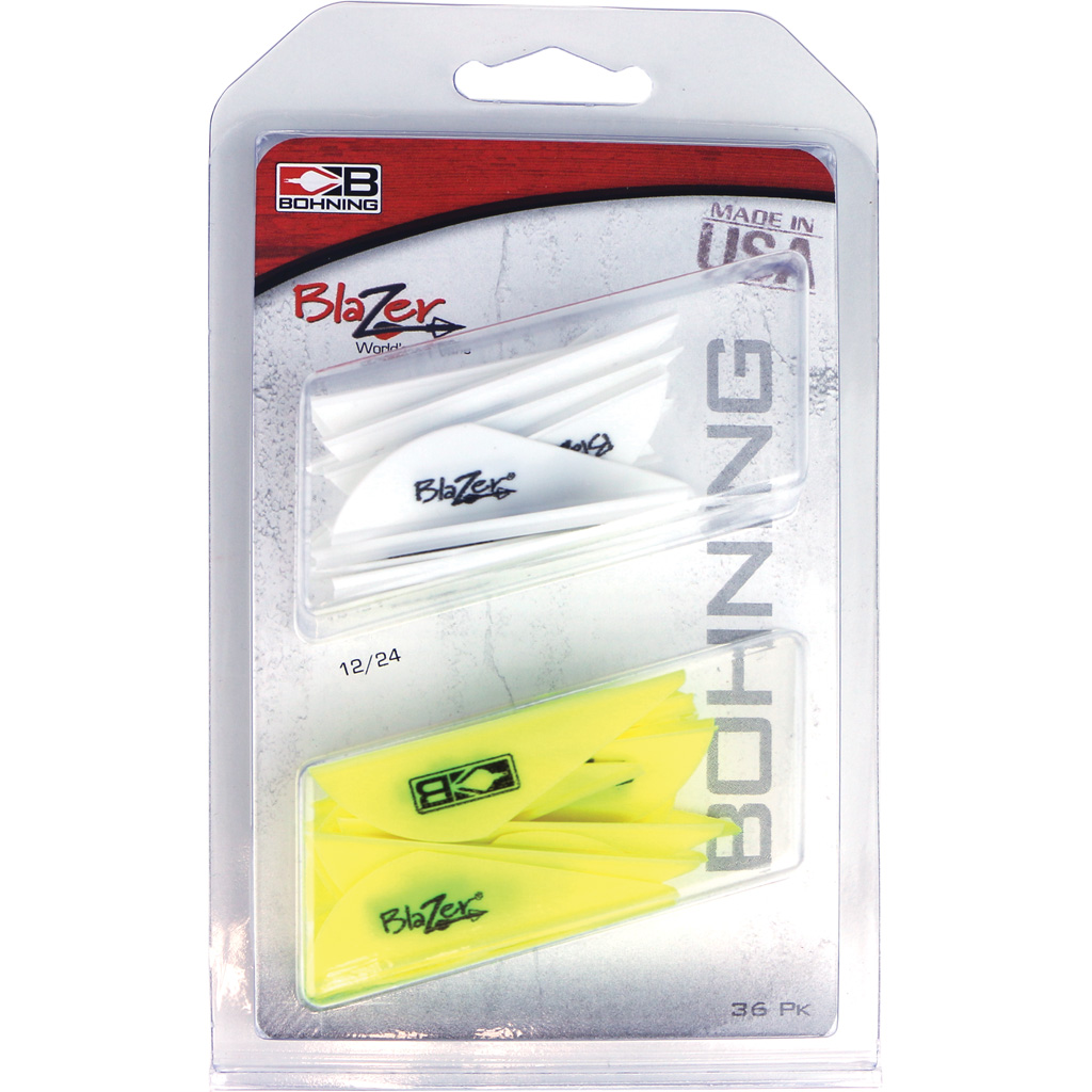 Bohning Blazer Vane Combo White/Neon Yellow 36 pk.