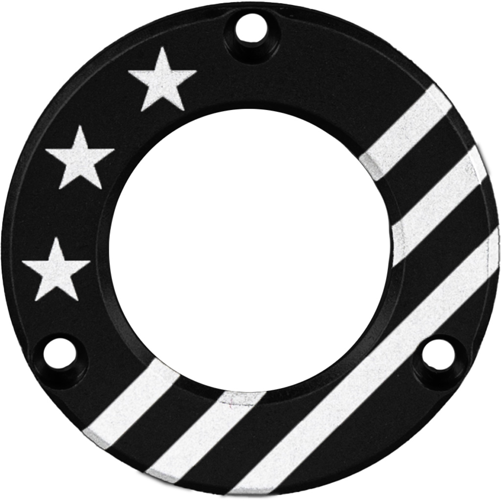 Axcel Driver Hubcap Black w/Engraving Made In USA/Patriotic Theme