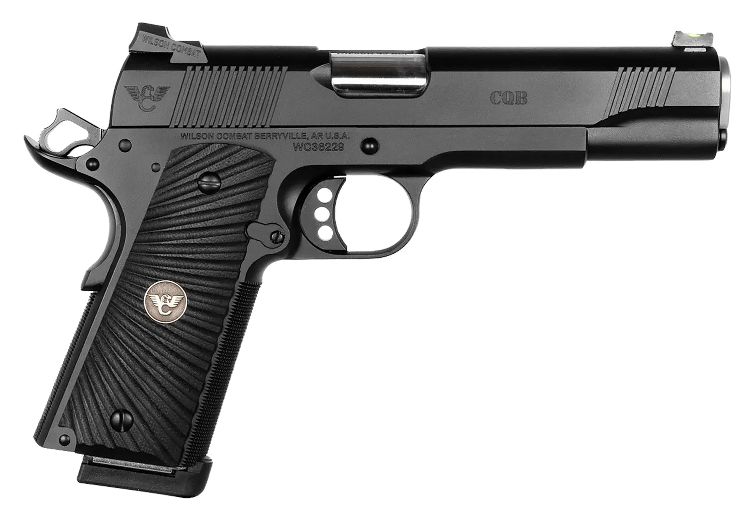 Wilson Combat CQBFS45 CQB  45 ACP 8+1 5" Full Size Carbon Steel Slide G10 Starburst Grip