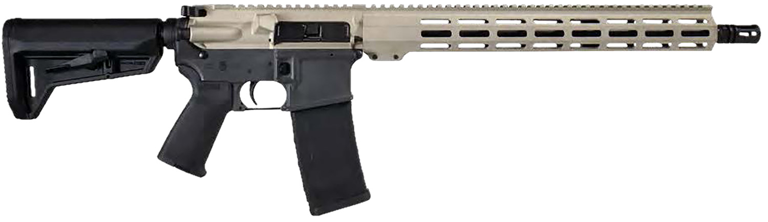Shark Coast Tactical 300-055-1000-20 Badger 5.56 NATO 30+1 16" Black Nitride Threaded Barrel, Gray & Tan Cerakote Picatinny Rail Aluminum Receiver, Magpul SL-K Black Polymer Stock, Black Polymer Grip